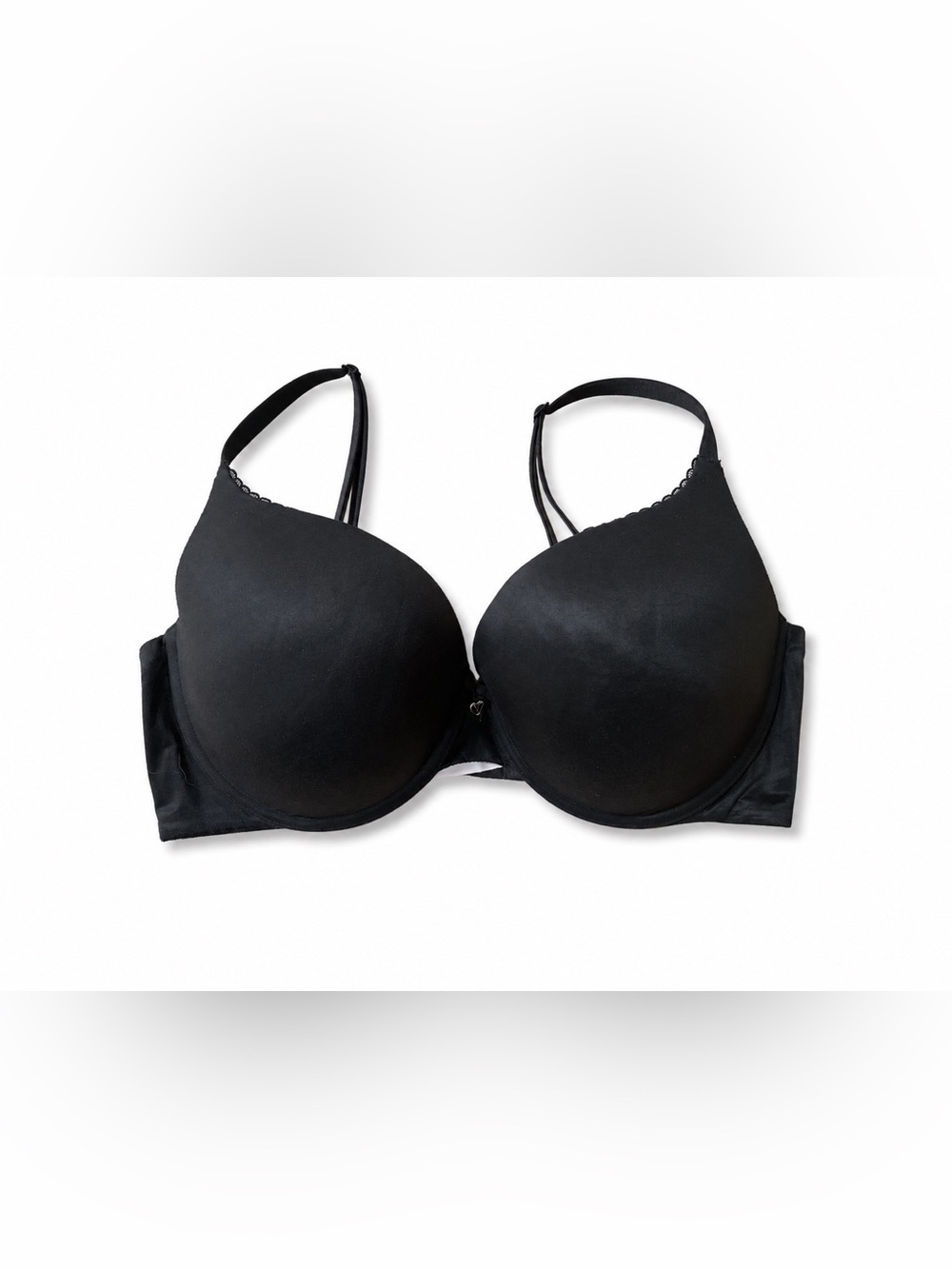 Victoria’s Secret Perfect Shape Black T-Shirt Bra 36DD Underwire Smooth Full Cov
